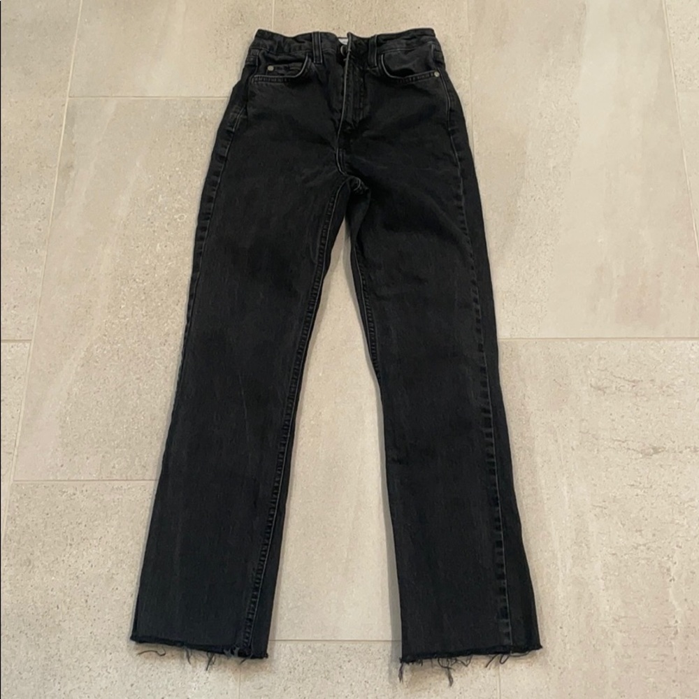 Zara High Waist Black Jeans